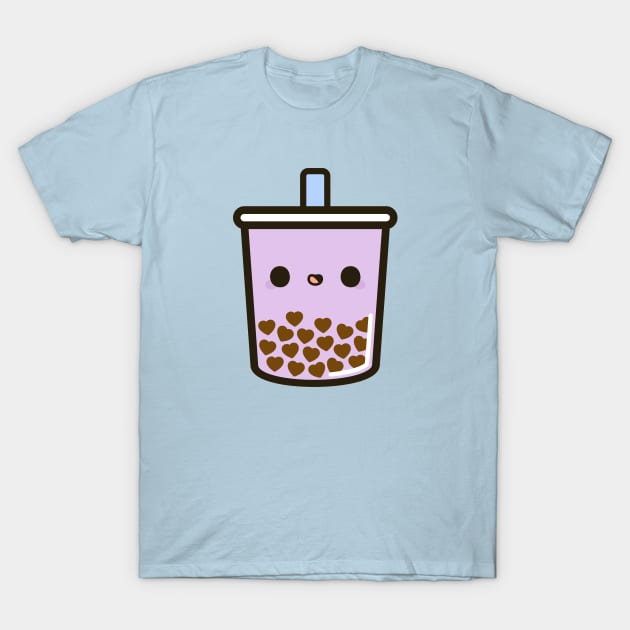 Cute Love Heart Bubble Tea T-Shirt by peppermintpopuk